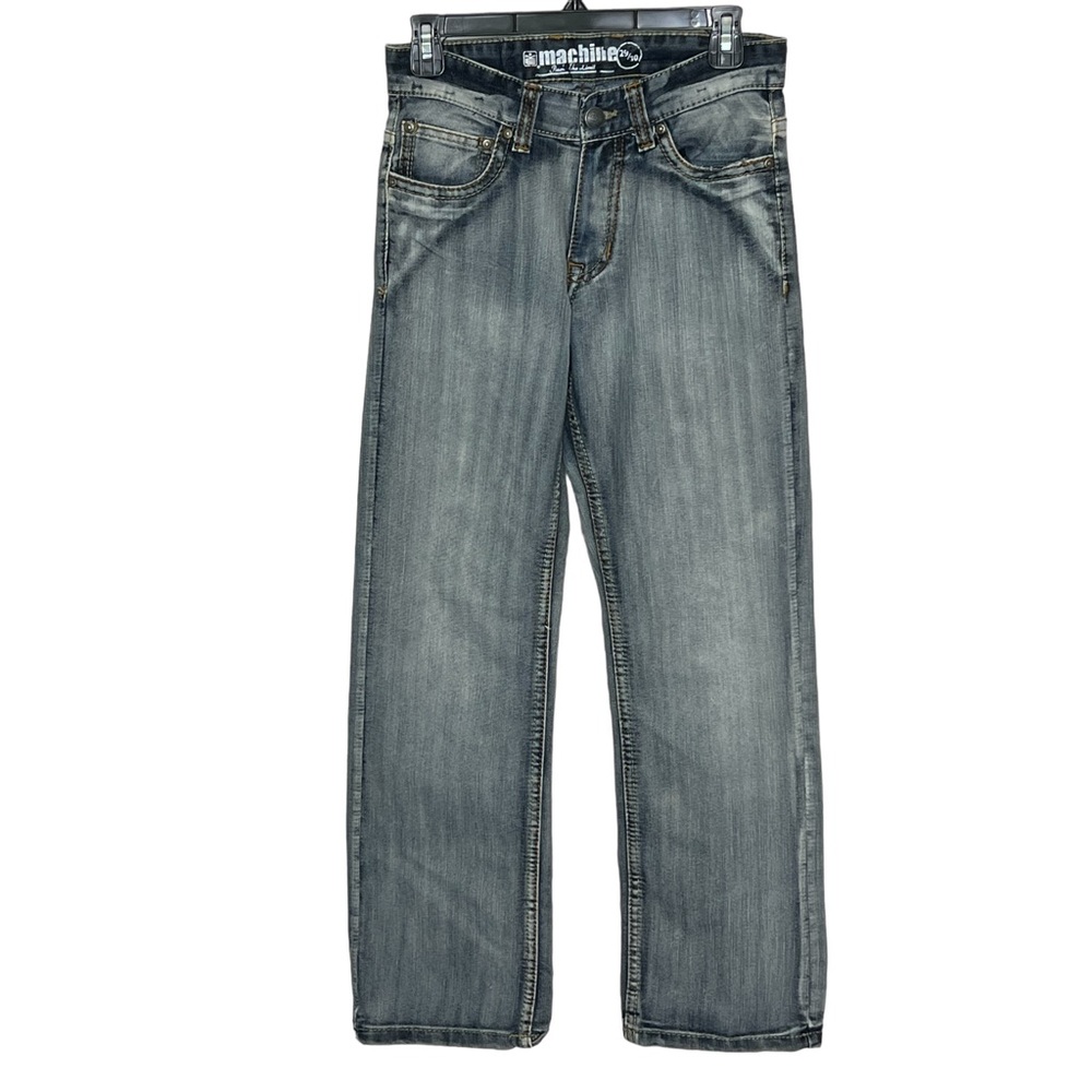Machine Mens  Jeans  28x30 push the limit denim Distressed cross on pockets